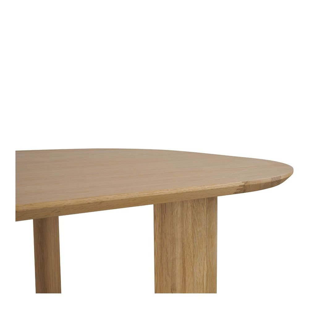 Other tables - SIMONA light oak table - 220 x 110 x 75 cm - BLANC D'IVOIRE