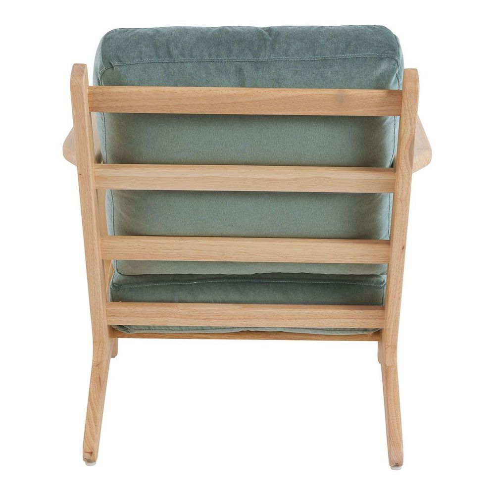 Armchairs - JULES armchair in velvet - Celadon blue - BLANC D'IVOIRE