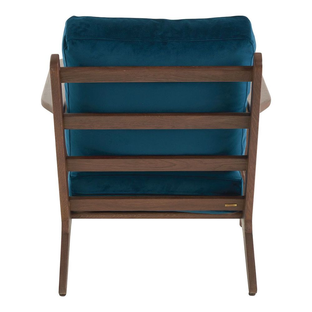 Fauteuils - Fauteuil JULES en velours - Bleu nuit - BLANC D'IVOIRE