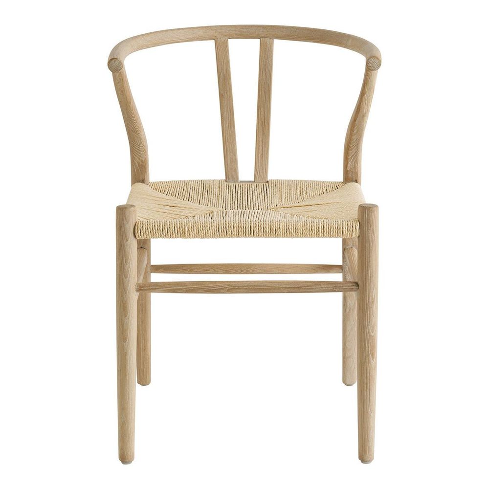 Chaises - Chaise NJORD - Frêne naturel blanchi - BLANC D'IVOIRE