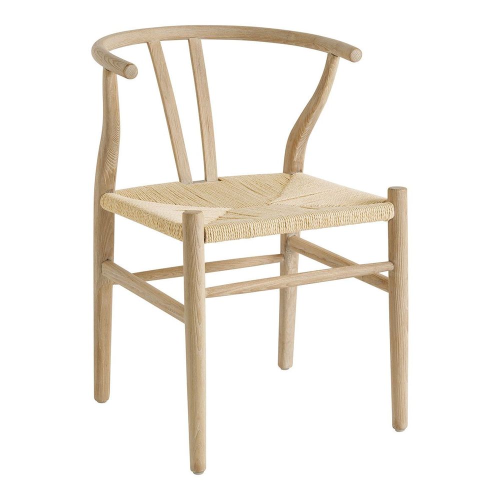 Chaises - Chaise NJORD - Frêne naturel blanchi - BLANC D'IVOIRE