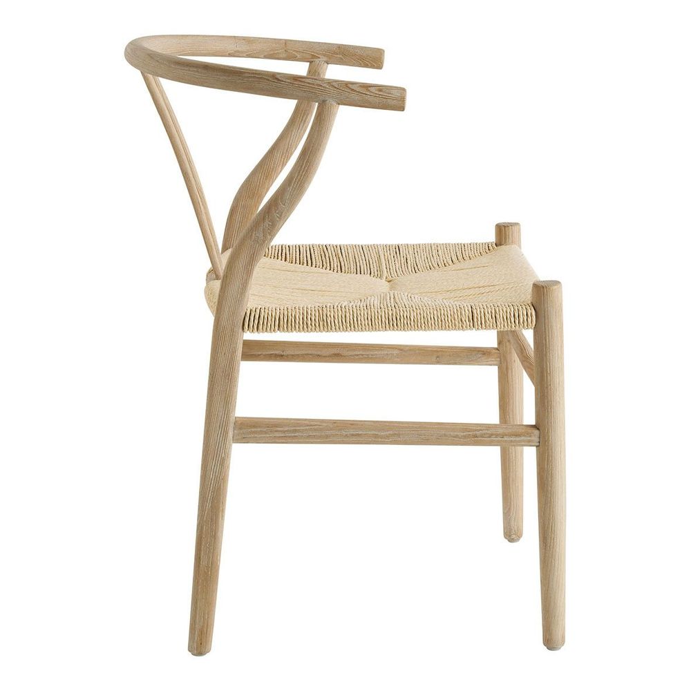 Chaises - Chaise NJORD - Frêne naturel blanchi - BLANC D'IVOIRE