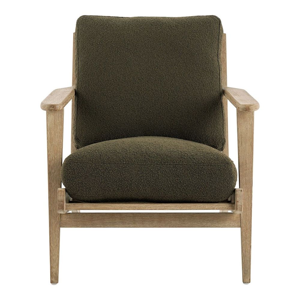Fauteuils - Fauteuil JULES en bouclette - Kaki - BLANC D'IVOIRE