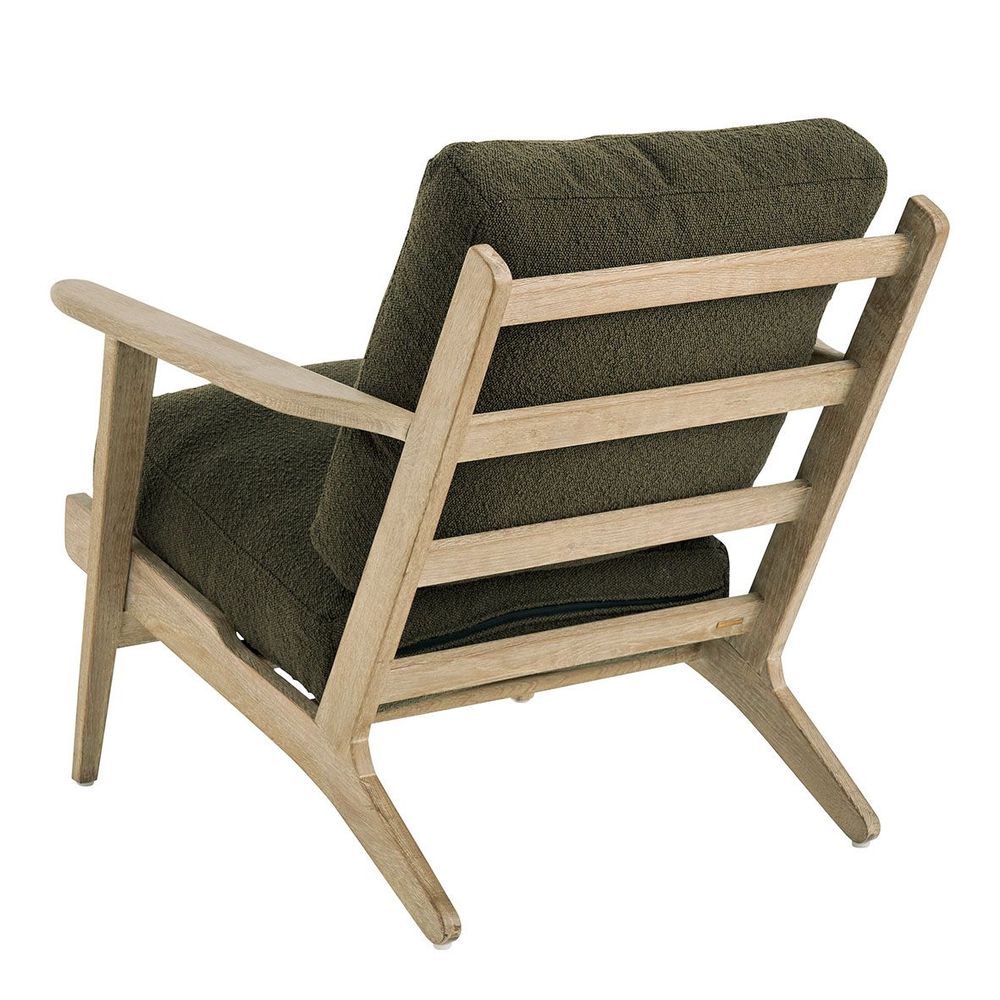 Fauteuils - Fauteuil JULES en bouclette - Kaki - BLANC D'IVOIRE