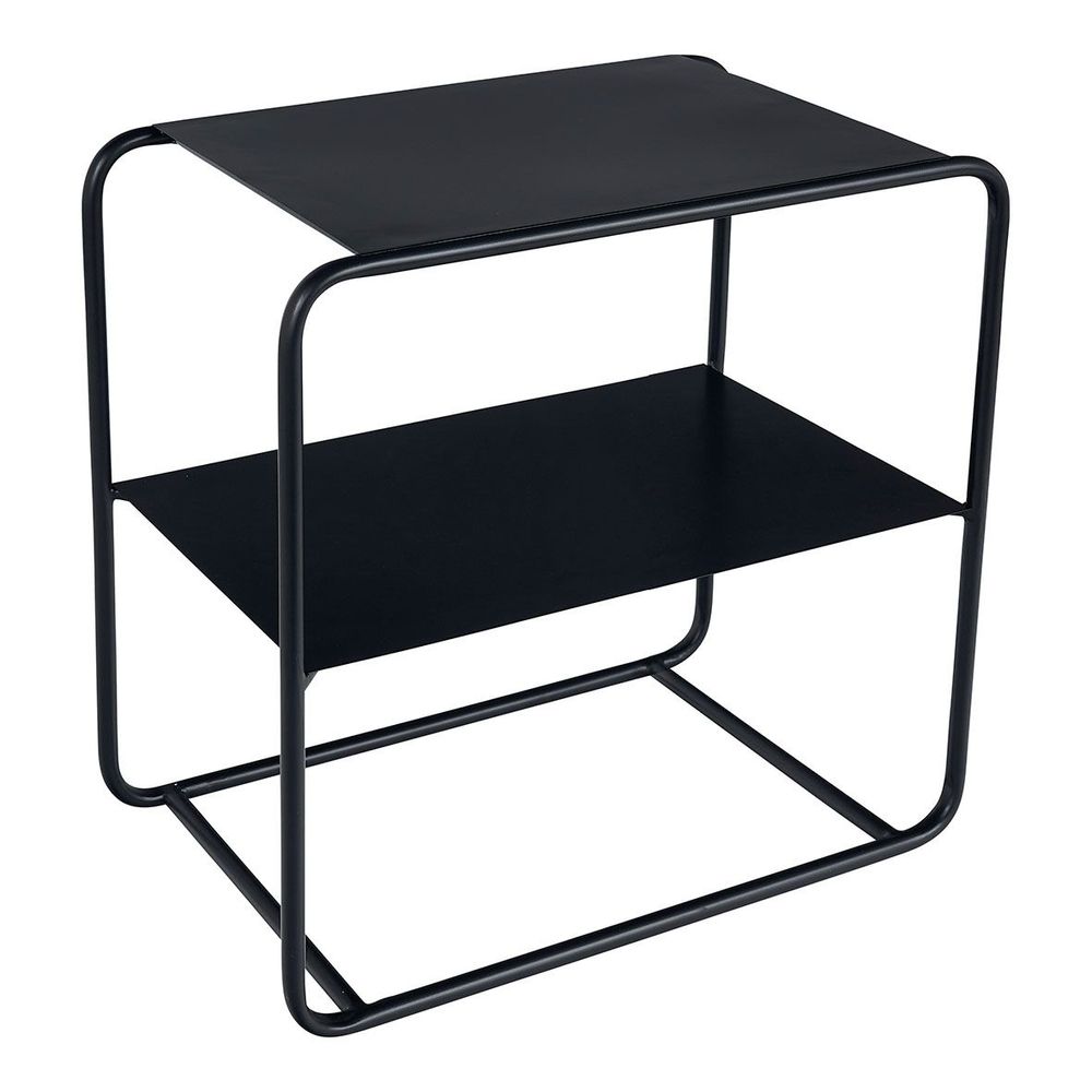Sofas - ERNEST end table in black metal - BLANC D'IVOIRE