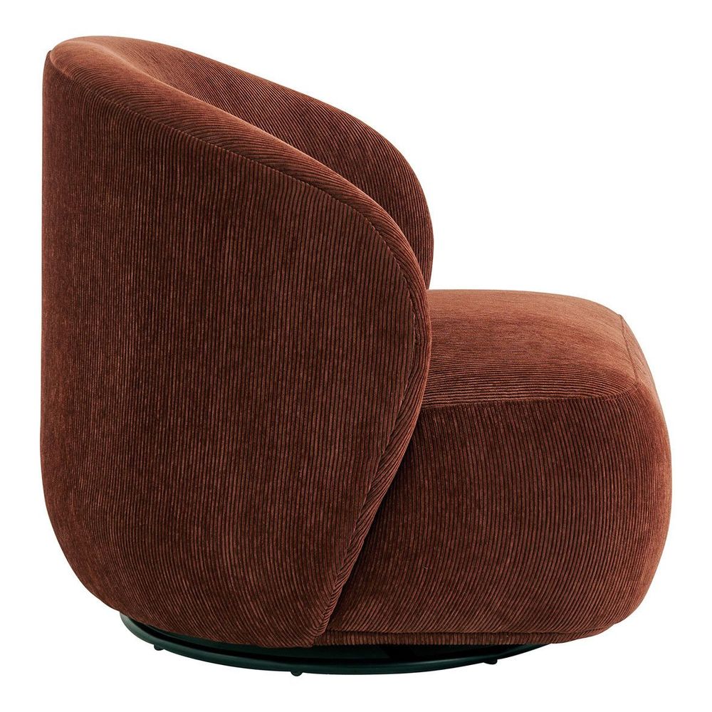 Armchairs - LISETTE armchair in corduroy - Brick red - BLANC D'IVOIRE