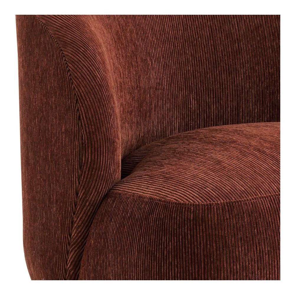 Armchairs - LISETTE armchair in corduroy - Brick red - BLANC D'IVOIRE