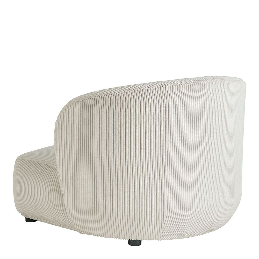 Armchairs - LISETTE wide armchair in corduroy - Cream - BLANC D'IVOIRE