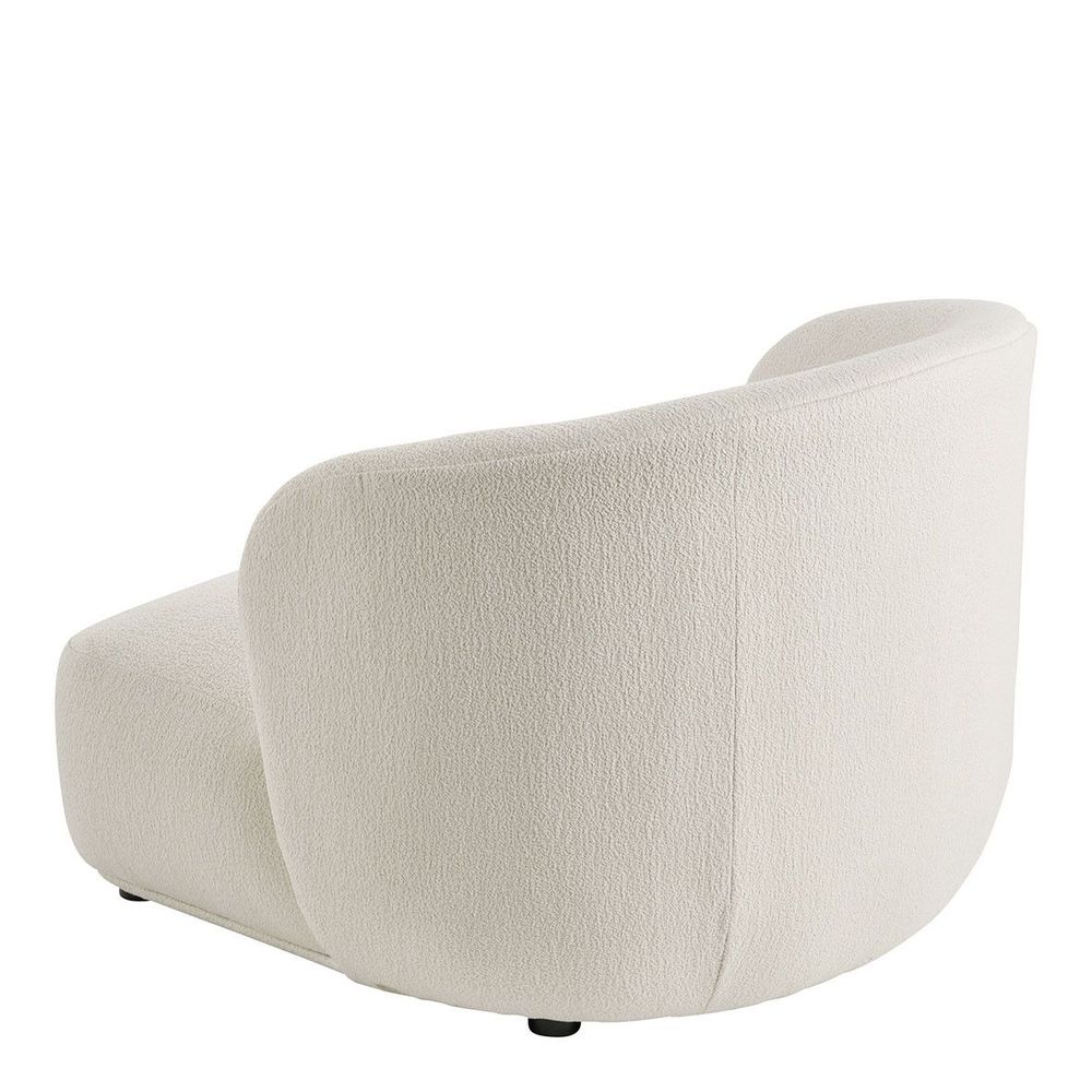Fauteuils - Fauteuil LISETTE large en bouclette - Crème - BLANC D'IVOIRE
