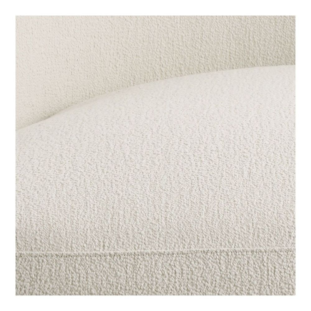 Fauteuils - Fauteuil LISETTE large en bouclette - Crème - BLANC D'IVOIRE