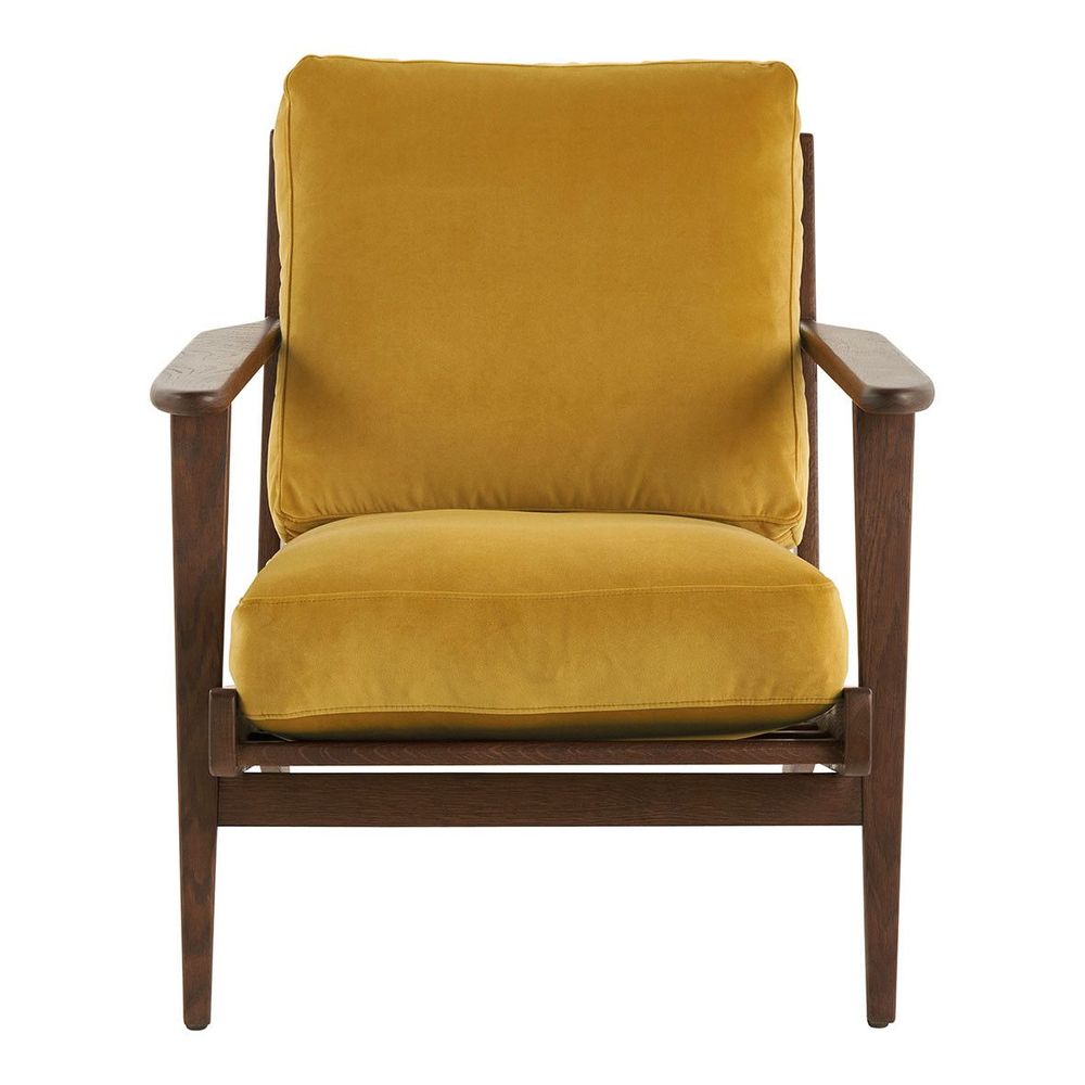 Fauteuils - Fauteuil JULES en velours - Safran - BLANC D'IVOIRE