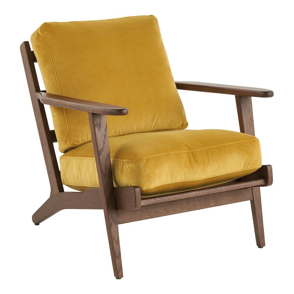 Fauteuils - Fauteuil JULES en velours - Safran - BLANC D'IVOIRE
