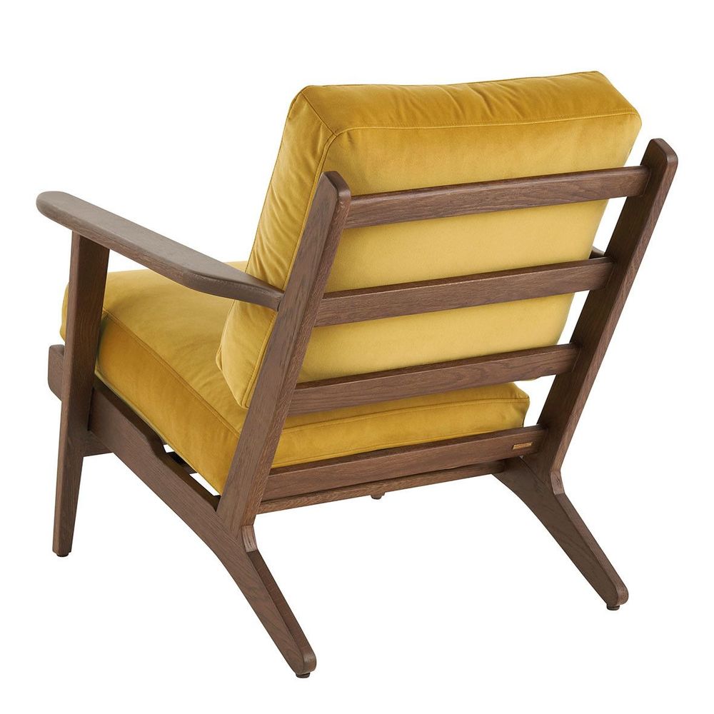 Fauteuils - Fauteuil JULES en velours - Safran - BLANC D'IVOIRE