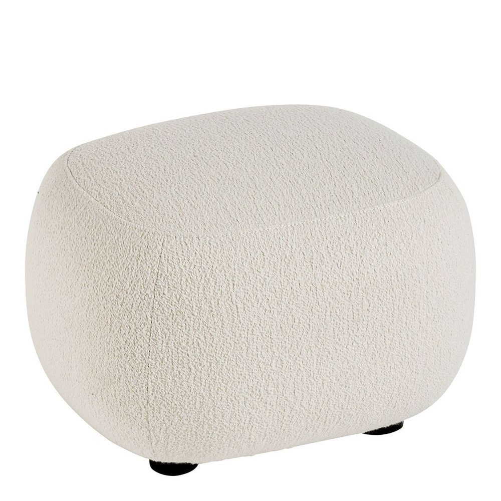 Ottomans - LISETTE pouf in French terry - Cream - BLANC D'IVOIRE