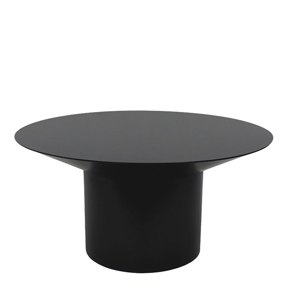 Tables basses - Table basse ANDREA en métal noir - BLANC D'IVOIRE