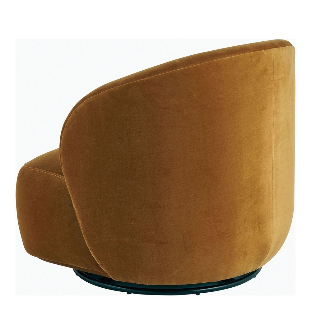 Armchairs - LISETTE armchair in velvet - Saffron - BLANC D'IVOIRE