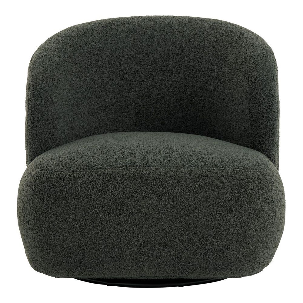 Fauteuils - Fauteuil tournant LISETTE en bouclette - Kaki - BLANC D'IVOIRE