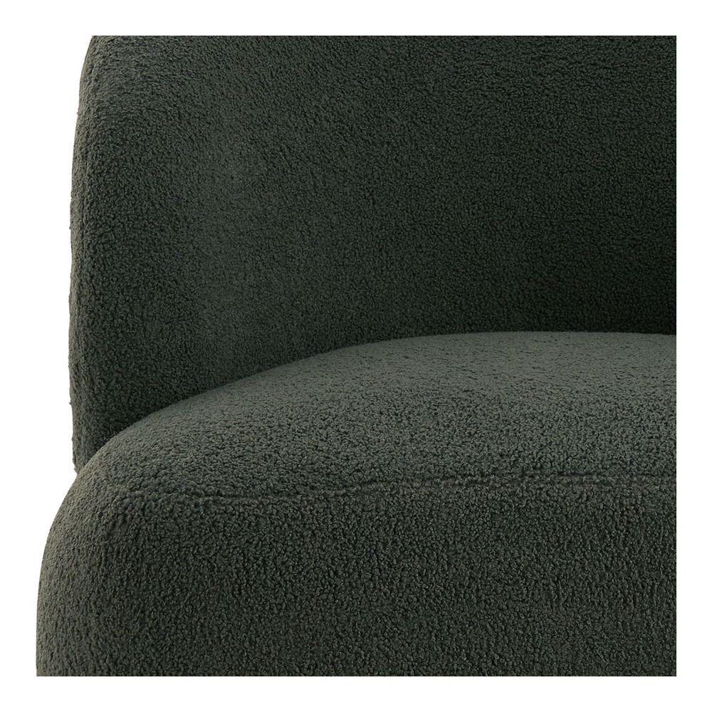 Fauteuils - Fauteuil tournant LISETTE en bouclette - Kaki - BLANC D'IVOIRE
