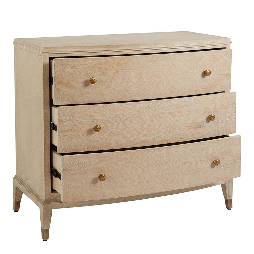 Chests of drawers - INES whitewashed chest of drawers - BLANC D'IVOIRE