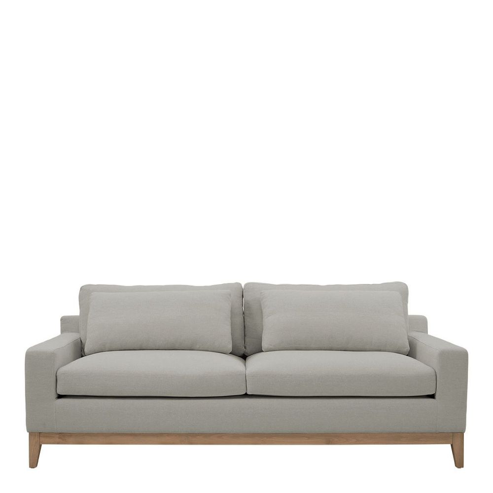 Sofas - LEONORE sofa in linen blend - Light gray - BLANC D'IVOIRE