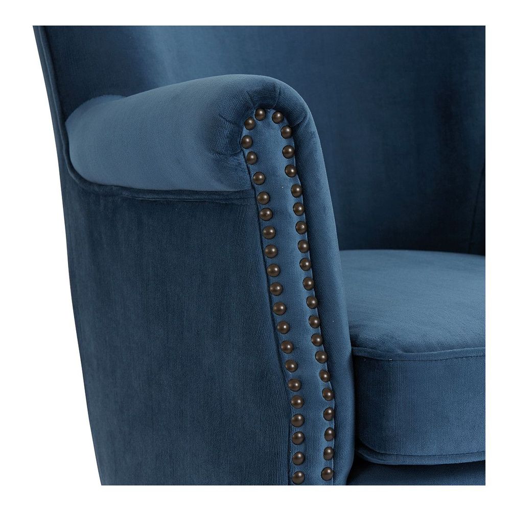 Fauteuils - Fauteuil CLAUDE bleu de minuit - BLANC D'IVOIRE