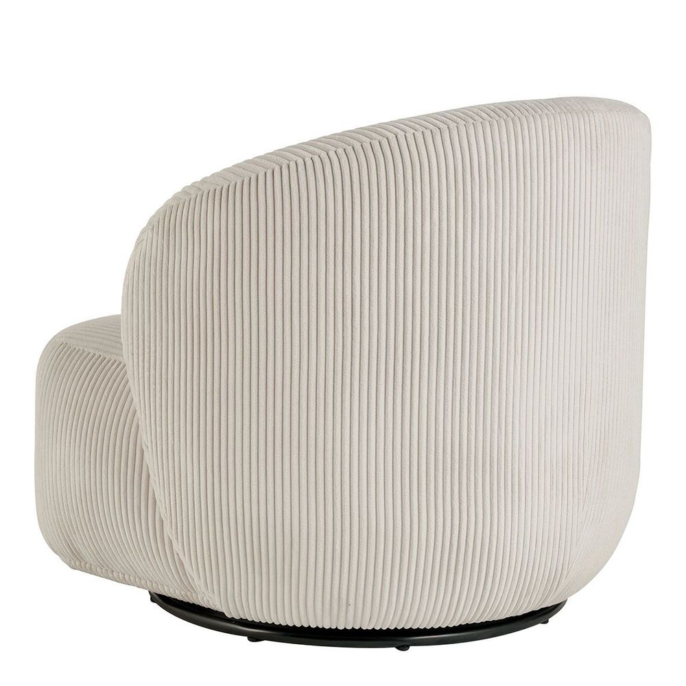 Fauteuils - Fauteuil LISETTE en velours côtelé - Crème - BLANC D'IVOIRE