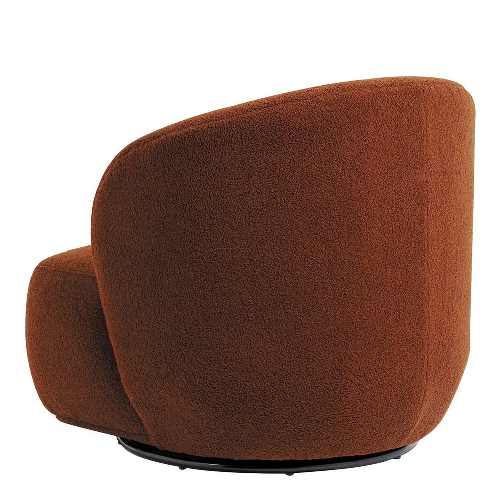 Fauteuils - Fauteuil LISETTE en bouclette - Terracotta - BLANC D'IVOIRE