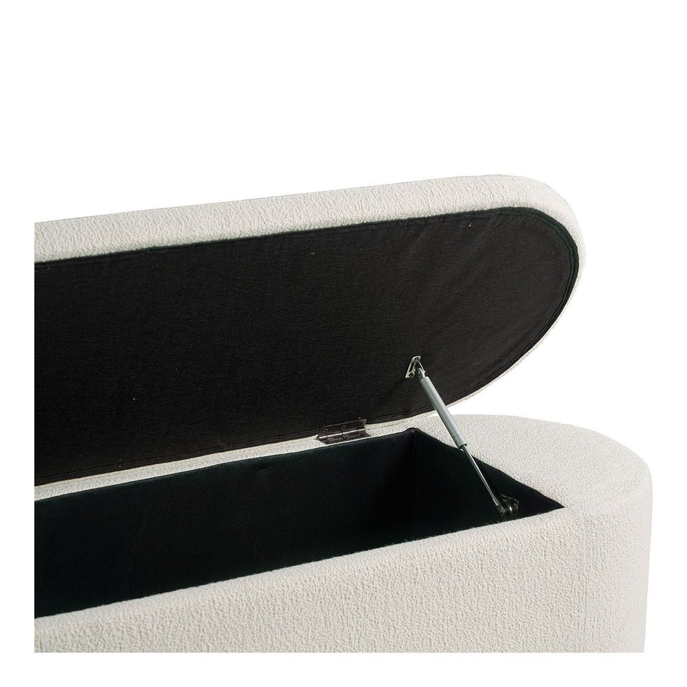 Benches - LISETTE storage bench in French terry fabric - Cream - BLANC D'IVOIRE