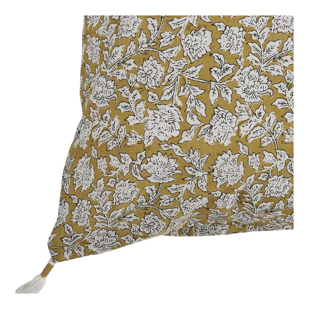 Coussins textile - Housse de coussin EDEN en coton - Safran - 50 x 50 cm - BLANC D'IVOIRE