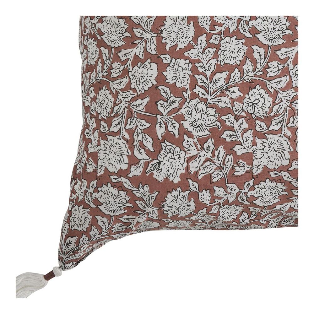Coussins textile - Housse de coussin EDEN en coton - Terracotta - 50 x 50 cm - BLANC D'IVOIRE