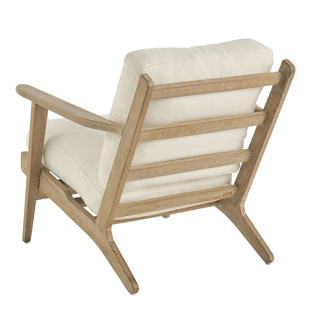 Fauteuils - Fauteuil JULES en coton et lin - Écru - BLANC D'IVOIRE