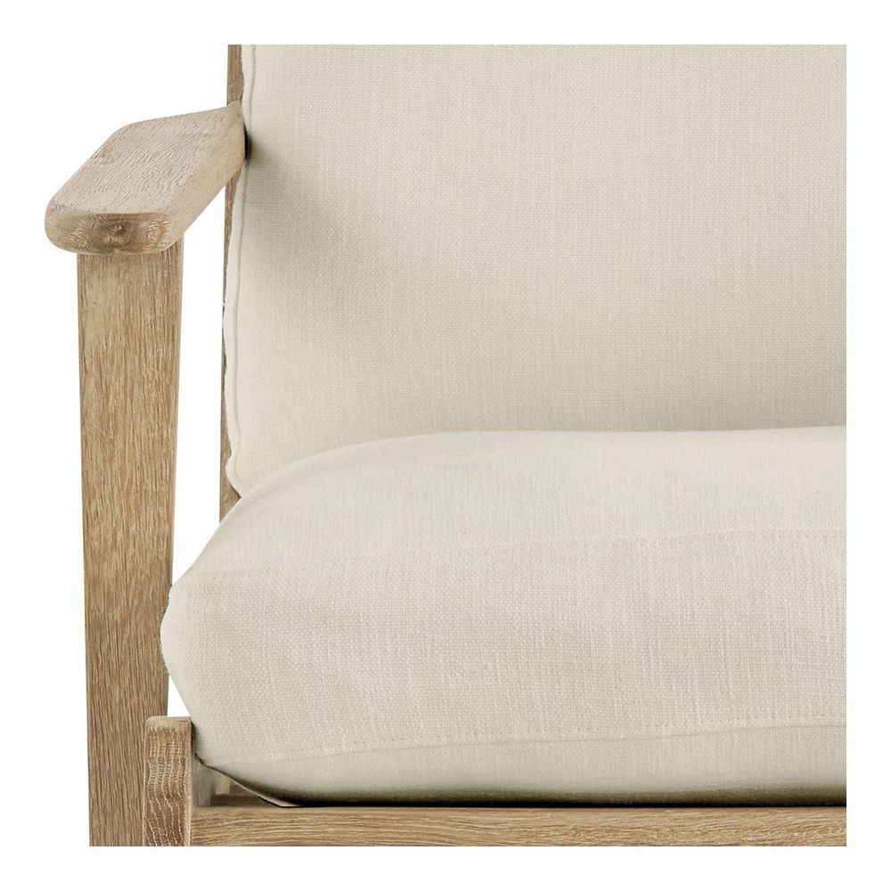 Fauteuils - Fauteuil JULES en coton et lin - Écru - BLANC D'IVOIRE