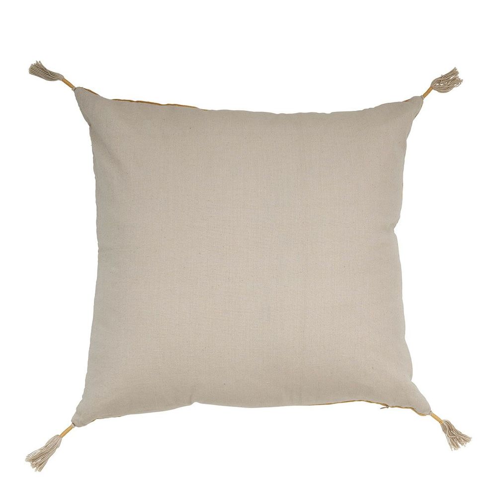 Coussins textile - Housse de coussin MATTEO en velours de coton et lin - Rose - 50 x 50 cm - BLANC D'IVOIRE
