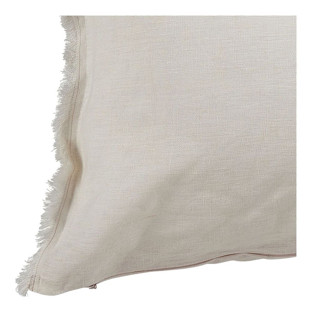 Fabric cushions - CHLOÉ cushion cover in washed linen - Ivory - 60 x 40 cm - BLANC D'IVOIRE