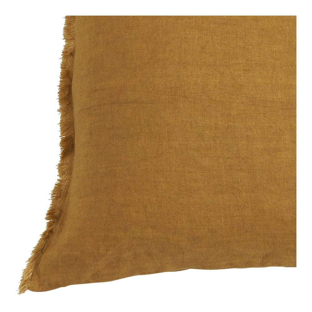 Fabric cushions - CHLOÉ cushion cover in washed linen - Saffron - 50 x 50 cm - BLANC D'IVOIRE