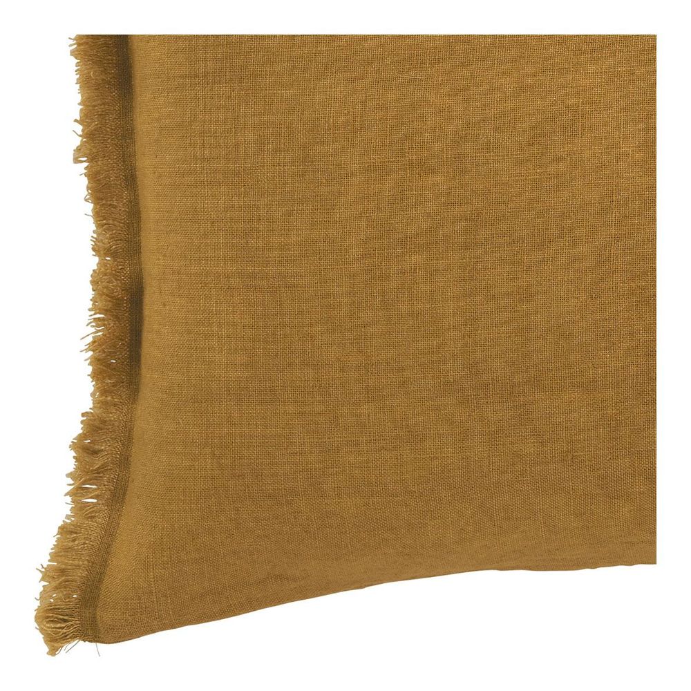 Fabric cushions - CHLOÉ cushion cover in washed linen - Saffron - 30 x 40 cm - BLANC D'IVOIRE