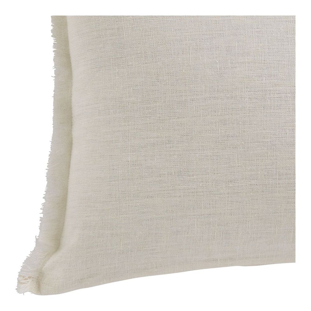 Coussins textile - Housse de coussin CHLOÉ en lin lavé - Ivoire - 30 x 40 cm - BLANC D'IVOIRE