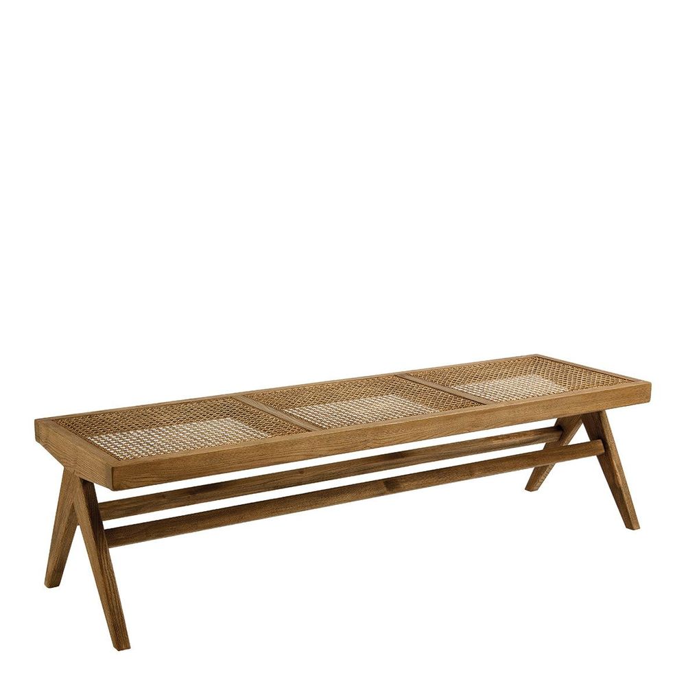 Bancs - Banc MENA et matelas en lin écru - BLANC D'IVOIRE
