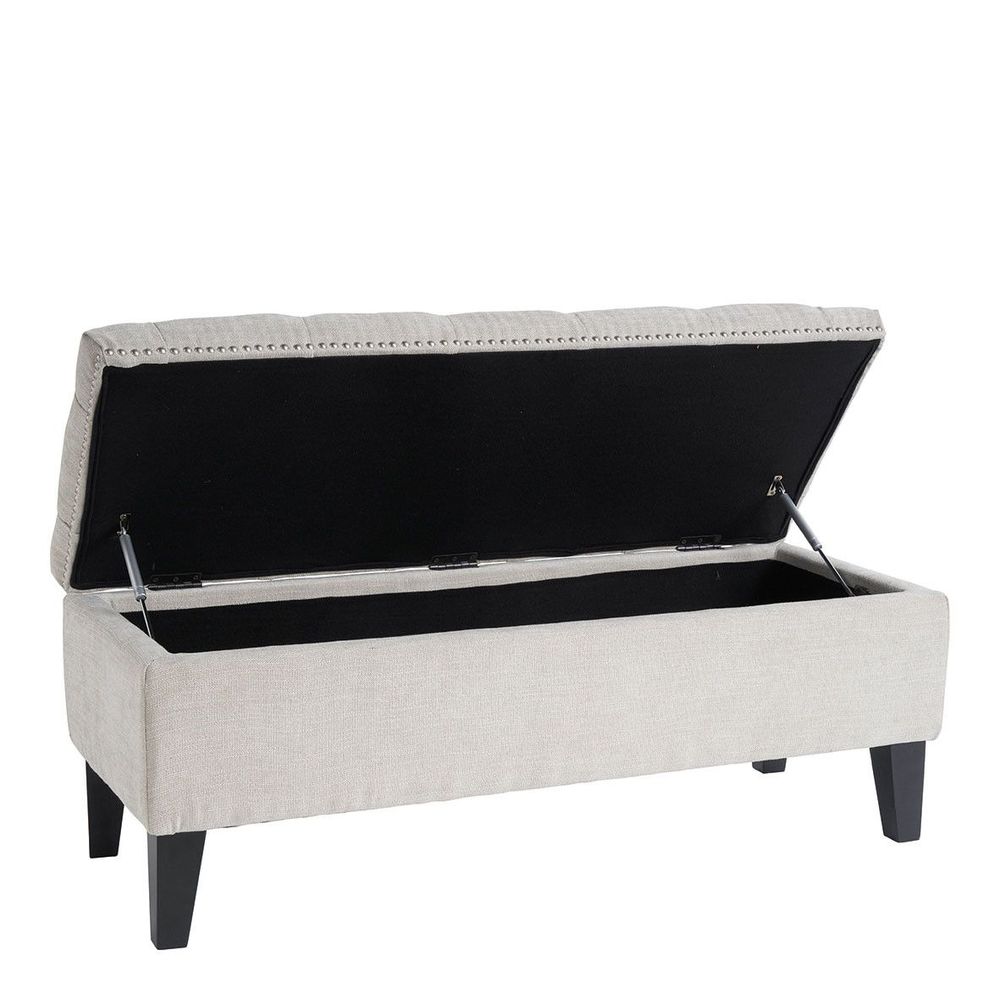 Bancs - Banc coffre ARTHUR craie - BLANC D'IVOIRE