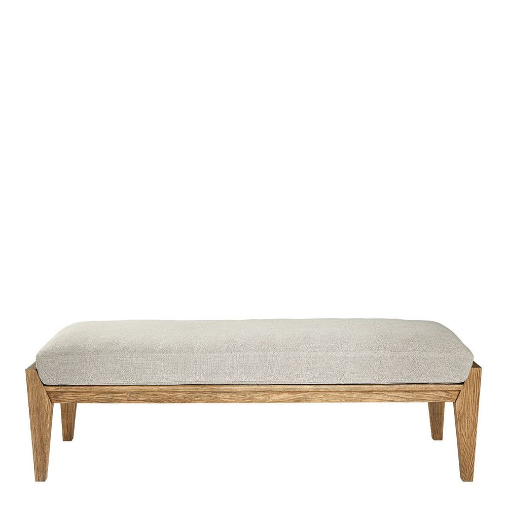 Bancs - Banc PAUL et matelas en lin mélangé beige - BLANC D'IVOIRE