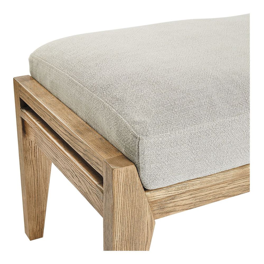 Bancs - Banc PAUL et matelas en lin mélangé beige - BLANC D'IVOIRE