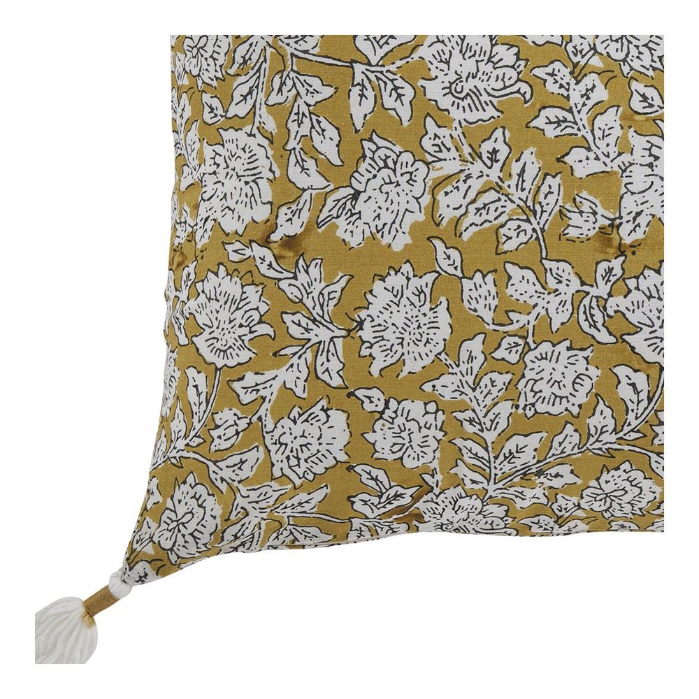 Coussins textile - Housse de coussin EDEN en coton - Safran - 30 x 40 cm - BLANC D'IVOIRE