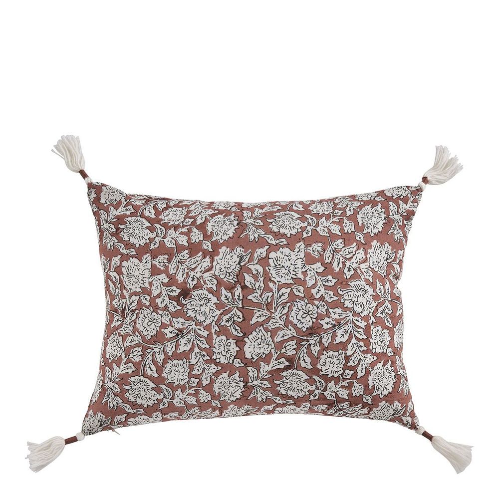 Fabric cushions - EDEN cotton cushion cover - Terracotta - 30 x 40 cm - BLANC D'IVOIRE