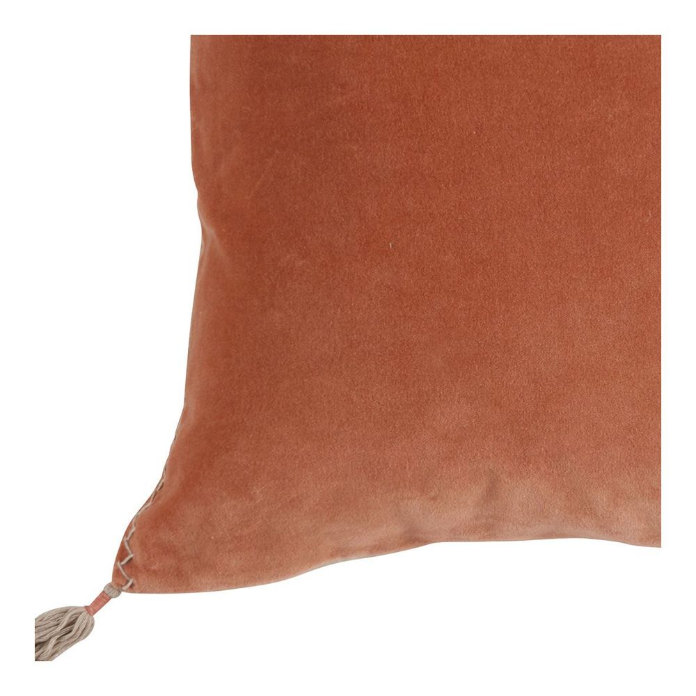 Fabric cushions - MATTEO cushion cover in cotton and linen velvet - Blush - 50 x 50 cm - BLANC D'IVOIRE