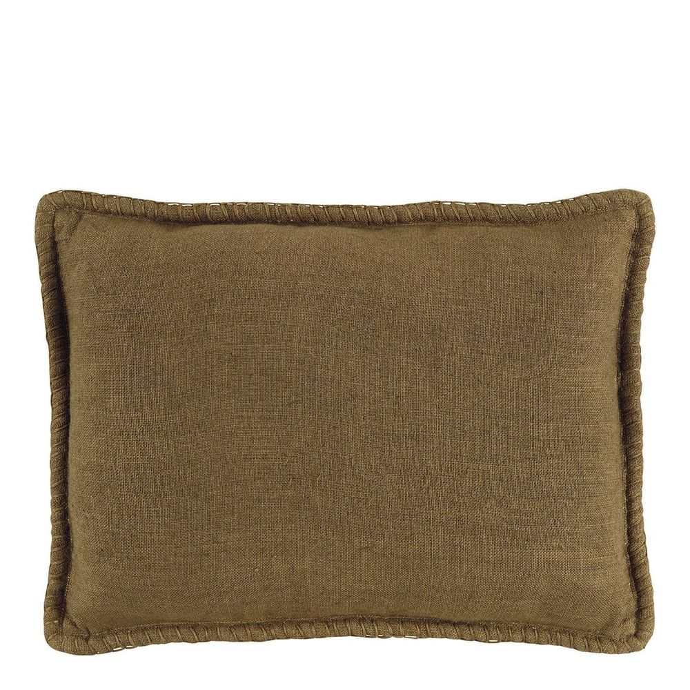 Cushions - LOUISE linen cushion - Bronze - BLANC D'IVOIRE