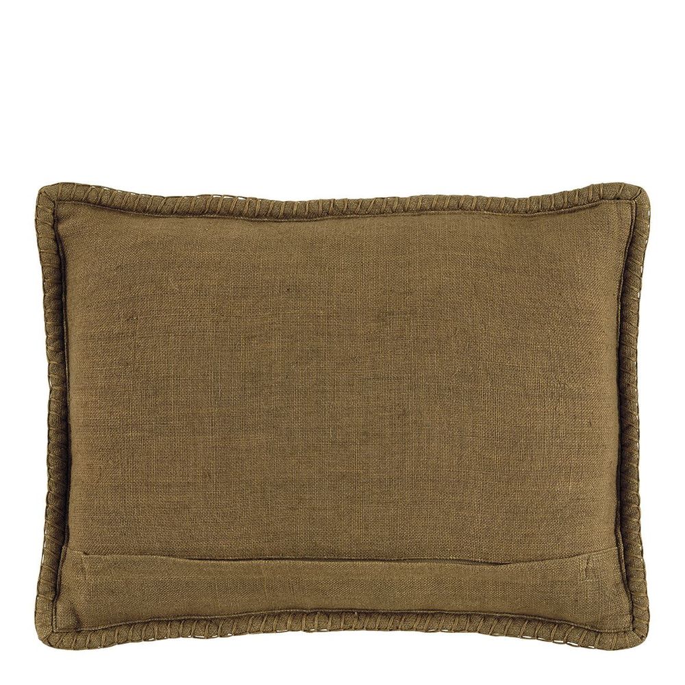 Cushions - LOUISE linen cushion - Bronze - BLANC D'IVOIRE
