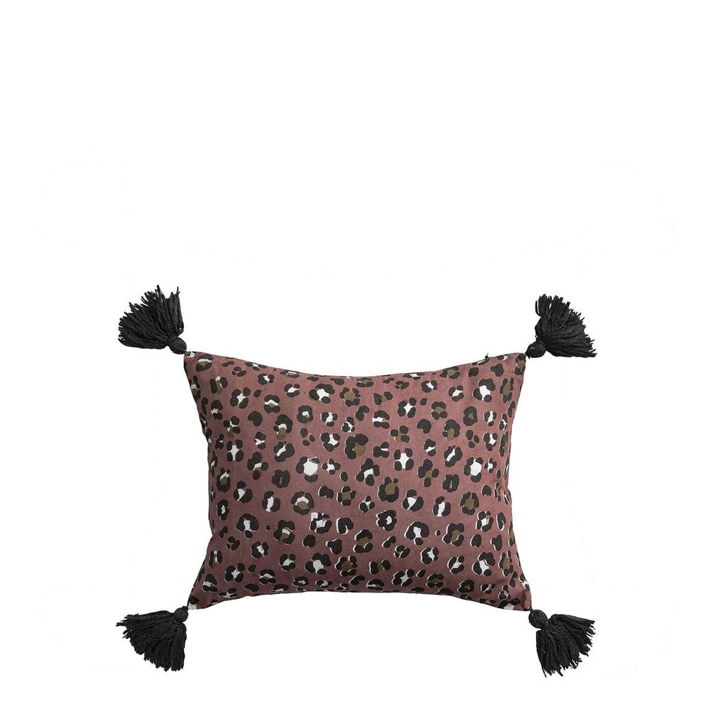 Coussins textile - Housse de coussin BAGHEERA - Rose - 30 x 40 cm - BLANC D'IVOIRE