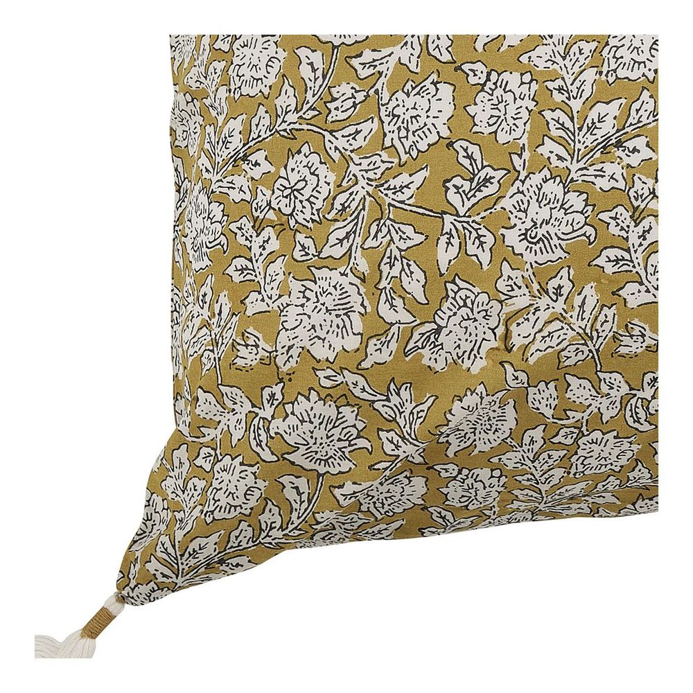 Coussins textile - Housse de coussin EDEN en coton - Safran - 60 x 40 cm - BLANC D'IVOIRE