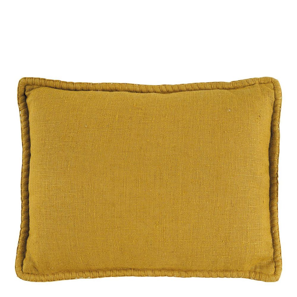Cushions - LOUISE linen cushion - Saffron - BLANC D'IVOIRE