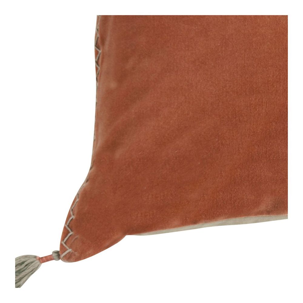 Coussins textile - Housse de coussin MATTEO en velours de coton et lin - Blush - 60 x 40 cm - BLANC D'IVOIRE